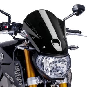 Nakedbike-Scheibe passend für Yamaha MT-09 13-16 schwarz Windschild Puig New Generation Touring 6861N