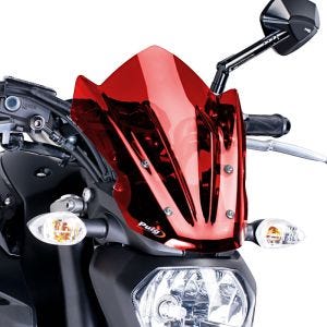 Pare-brise compatible avec Yamaha MT-07 14-17 rouge Puig NG Sport