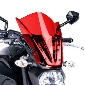 Pare-brise compatible avec Yamaha MT-07 14-17 rouge Puig NG Touring