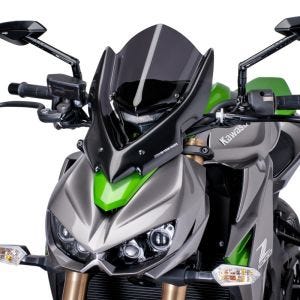 Pare-brise compatible avec Kawasaki Z 1000 14-20 fumé foncé Puig NG Touring