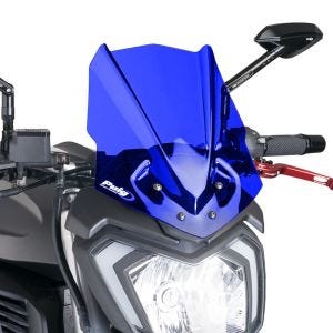 Pare-brise compatible avec Yamaha MT-125 14-19 bleu Puig NG Sport
