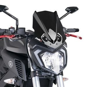 Pare-brise compatible avec Yamaha MT-125 14-19 noir Puig NG Sport
