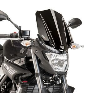 Nakedbike-Scheibe passend für Yamaha MT-03 16-19 schwarz Windschild Puig New Generation Touring 8932N