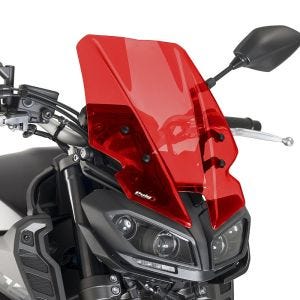 Nakedbike-Scheibe passend für Yamaha MT-09 17-20 rot Windschild Puig New Generation Touring 9377R