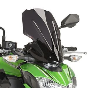 Nakedbike-Scheibe passend für Kawasaki Z 900 17-19 dunkel getönt Windschild Puig New Generation Touring 9392F