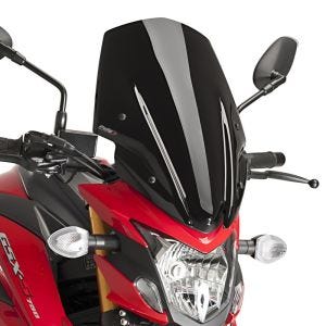 Nakedbike-Scheibe passend für Suzuki GSX-S 750 17-21 schwarz Windschild Puig New Generation Touring 9436N