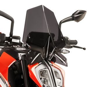 Pare-brise compatible avec KTM 390 / 125 Duke 17-23 fumé foncé Puig NG Sport