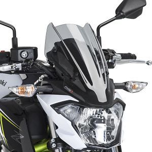 Pare-brise compatible avec Kawasaki Z 650 17-19 fumé clair Puig NG Sport