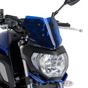 Pare-brise compatible avec Yamaha MT-07 18-24 bleu Puig NG Sport