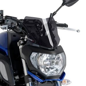 Pare-brise compatible avec Yamaha MT-07 18-24 fumé foncé Puig NG Sport