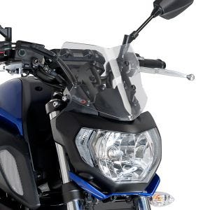 Nakedbike-Scheibe passend für Yamaha MT-07 18-24 klar Windschild Puig New Generation Sport 9666W