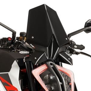 Nakedbike-Scheibe passend für KTM 1290 Super Duke R 17-19 schwarz Windschild Puig New Generation Touring 9692N