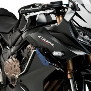 Sport-Side-Downforce-Spoiler-Set passend für Honda CBR650R 19-22 blau Puig 21333A