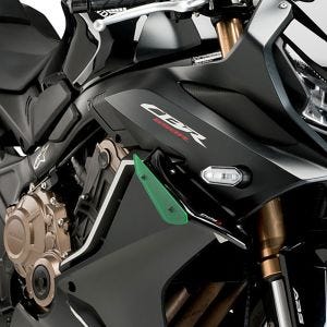 Sport-Side-Downforce-Spoiler-Set passend für Honda CBR650R 19-22 grün Puig 21333V