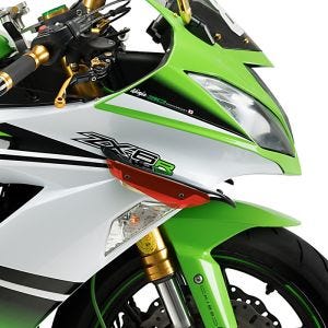 Ailerons de carenage compatible avec Kawasaki ZX-6R / 636 09-16 rouge Puig Downforce Sport