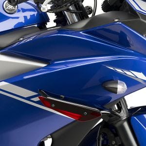 Ailerons de carenage compatible avec Yamaha YZF-R3 15-18 rouge Puig Downforce Sport