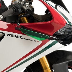 Ailerons de carenage compatible avec Ducati 1199 Panigale 12-14 vert Puig Downforce Sport