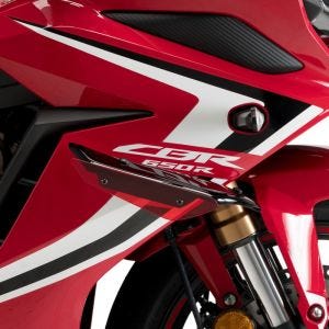 Ailerons de carenage compatible avec Honda CBR 650 R 19-23 rouge Puig Downforce Sport