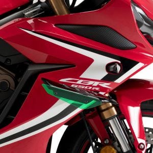 Ailerons de carenage compatible avec Honda CBR 650 R 19-23 vert Puig Downforce Sport