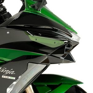 Ailerons de carenage compatible avec Kawasaki Ninja H2 SX 18-24 vert Puig Downforce Sport