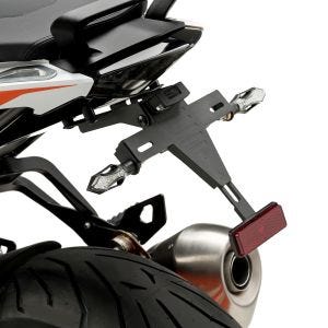 Kennzeichenhalter Nummernschildhalter mit LED passend für Ktm 1290 SUPERDUKE GT 16-22 schwarz Puig 8728N