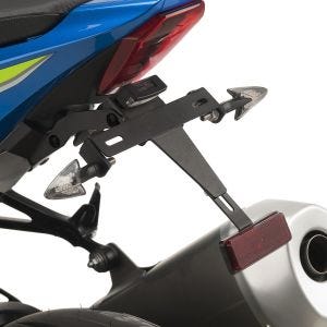 Kennzeichenhalter Nummernschildhalter mit LED passend für Suzuki GSX-R1000 01-21 schwarz Puig 9451N