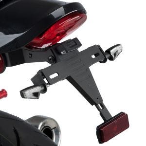 Kennzeichenhalter Nummernschildhalter mit LED passend für Kawasaki Z900RS 18-21 schwarz Puig 9597N