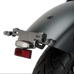 Kennzeichenhalter Nummernschildhalter mit LED passend für Kawasaki VULCAN S / CAFÉ 17-19 schwarz Puig 9675N