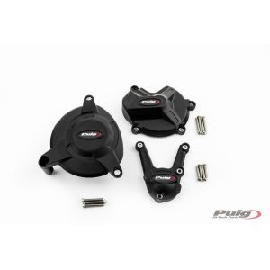 Caches Protections Carters Track compatible avec BMW S1000R 14'-16' Noire Puig 21501n