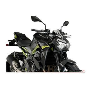 Naked Side Downforce Spoiler Set passend für Kawasaki Z650 20'-24' Schwarz Puig 20328N