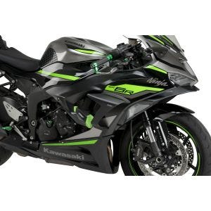 Race Side Downforce Spoiler Set passend für KAWASAKI ZX-6R NINJA 24'-25' mattschwarz Puig 21858j