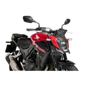Naked Front Downforce Spoiler passend für HONDA CB500 HORNET 24'-25' mattschwarz Puig 21936j