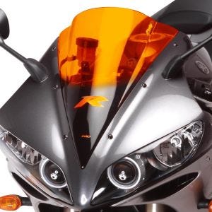 Racingscheibe passend für Yamaha YZF-R1 04-06 Orange Verkleidungsscheibe Puig 1650T