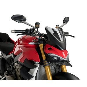 Nakedbike-Scheibe passend für Ducati Streetfighter V4 / S 20-24 rauchgrau Windschild Puig New Generation Sport 20467H