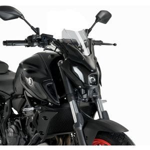 Nakedbike-Scheibe passend für Yamaha MT-07 21-24 rauchgrau Windschild Puig New Generation Sport 20618H