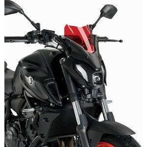 Nakedbike-Scheibe passend für Yamaha MT-07 21-24 rot Windschild Puig New Generation Sport 20618R