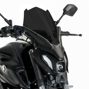 Pare-brise compatible avec Yamaha MT-07 21-24 fumé foncé Puig NG Touring