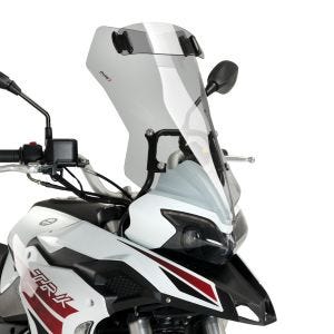 Bulle Touring + visière compatible avec Benelli TRK 251 21-22 fumé claire Puig
