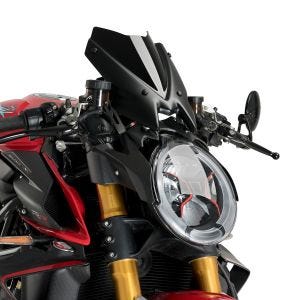 Pare-brise compatible avec MV Agusta Brutale 1100 RR 20- Puig 20680N New Generation Sport Bulle noir