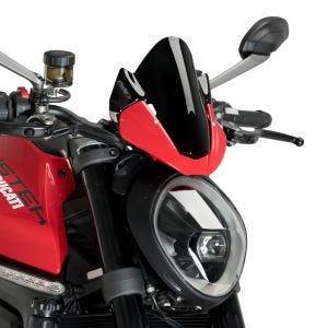 Pare-brise sport compatible avec Ducati Monster 937 21-24 Puig 20688N Bulle noir