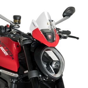 Pare-brise sport compatible avec Ducati Monster 937 21-24 Puig 20688W Bulle clair
