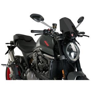 Pare-brise compatible avec Ducati Monster 937 21-24 fumé foncé Puig NG Sport