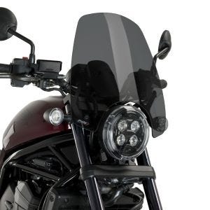 Nakedbike-Scheibe passend für Honda Rebel 1100 CMX 21-24 Puig 20820F Windschild New Generation Touring dunkel getönt
