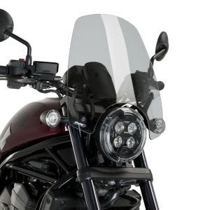 Nakedbike-Scheibe passend für Honda Rebel 1100 CMX 21-24 Puig 20820H Windschild New Generation Touring rauchgrau