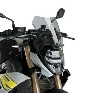 Pare-brise nakedbike compatible avec BMW S 1000 R 21-22 gris fumé Pare-brise Puig New Generation Sport
