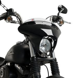 Lenkerverkleidung Batwing mit Windschutzscheibe passend für Harley Davidson Dyna Street Bob 06-17 Windschild rauchgrau Puig SML Sport 21049H