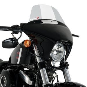 Carénage de guidon Batwing avec Pare-Brise compatible avec Harley Davidson Sportster Forty-Eight 48 Special (XL1200XS) 18-20 Puig SML fumé clair Touring 21056H