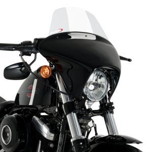 Lenkerverkleidung Batwing mit Windschutzscheibe passend für Harley Davidson Sportster Forty-Eight 48 (XL1200X) 15-20 Windschild transparent Puig SML Touring 21056W