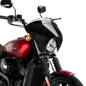 Carénage de guidon Batwing avec Pare-Brise compatible avec Harley Davidson Street 750 17-20 Puig SML fumé clair Sport 21057H