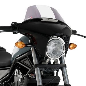 Lenkerverkleidung Batwing mit Windschutzscheibe passend für Honda Rebel 500 CMX 17-19 Windschild rauchgrau Puig SML Touring 21060H